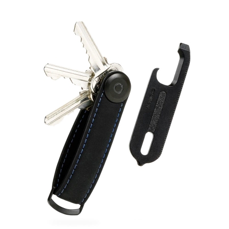 Picture of Orbitkey Gift Set Black Crazy Horse Leather withBlue Stitching + Multi-Tool v2