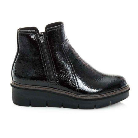 Picture of Clarks Airabell Zip Black Crinkle Patent 26163309