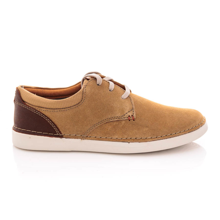 Picture of Clarks Gereld Lace 26164646 Dark Sand Suede