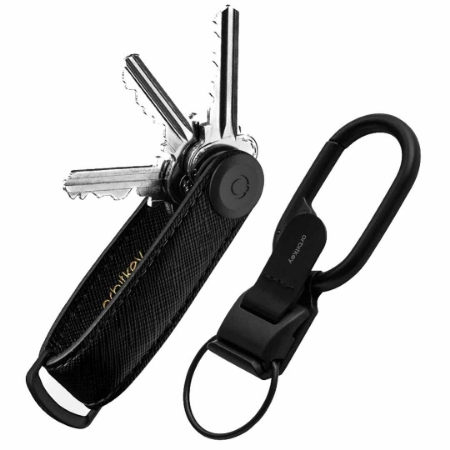 Picture of Orbitkey Saffiano Black Key Organiser/Clip Bundle