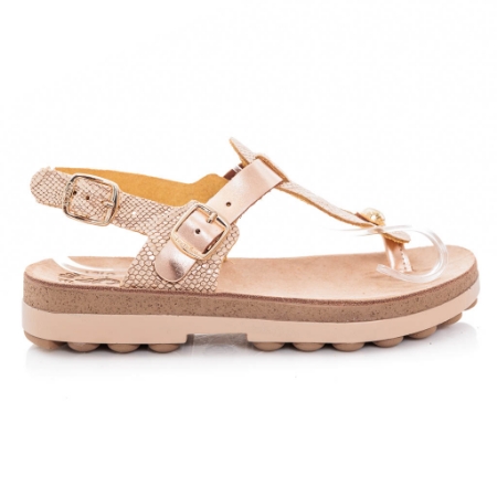 Picture of Fantasy Sandals Marlena S9005 Rosegold Lizard